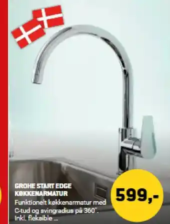 XL-BYG GROHE START EDGE KØKKENARMATUR tilbud
