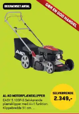 XL-BYG AL-KO MOTORPLÆNEKLIPPER tilbud