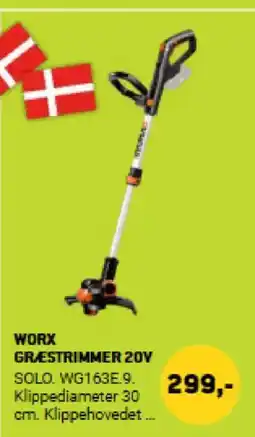 XL-BYG WORX GRÆSTRIMMER 20V tilbud