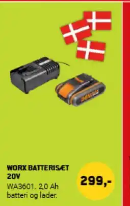 XL-BYG WORX BATTERISÆT 20V tilbud