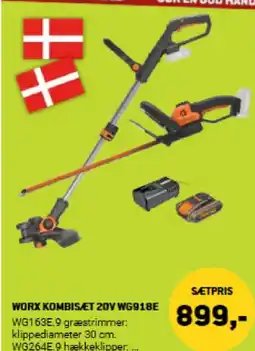 XL-BYG WORX KOMBISÆT 20V WG918E tilbud