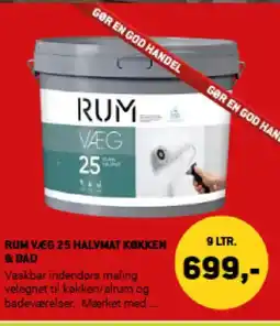 XL-BYG RUM VÆG 25 HALVMAT KØKKEN & BAD tilbud