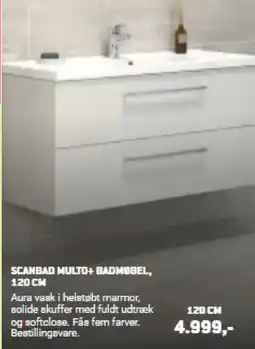 XL-BYG SCANBAD MULTO+ BADMØBEL, 120 CM tilbud