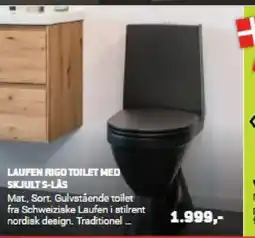 XL-BYG LAUFEN RIGO TOILET MED SKJULTS-LÅS tilbud