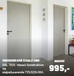 XL-BYG SWEDOOR GRÅ STABLE DØR tilbud