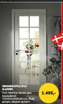 XL-BYG SWEDOOR STYLE SP12 GLASDØR tilbud