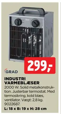 jem & fix INDUSTRI VARMEBLÆSER, DKK 299 tilbud