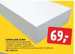 jem & fix GIPSPLADE 13 MM, DKK 69 tilbud