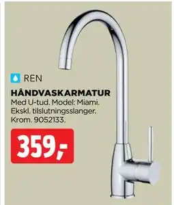 jem & fix HÅNDVASKARMATUR, DKK 359 tilbud