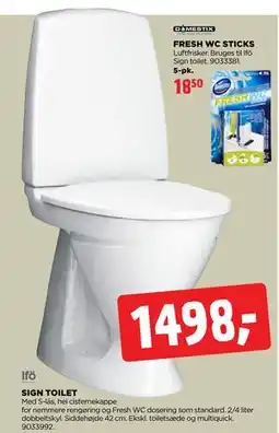 jem & fix SIGN TOILET, DKK 1498 tilbud