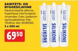 jem & fix SANITETS- OG BYGGESILIKONE, DKK 69.5 tilbud