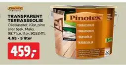 jem & fix TRANSPARENT TERRASSEOLIE, DKK 459 tilbud