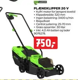 jem & fix PLÆNEKLIPPER 20 V, DKK 750 tilbud