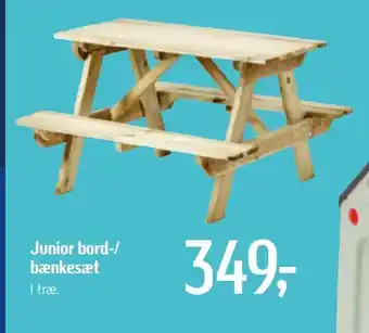 Føtex Junior bord-/ bænkesæt tilbud