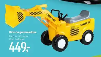 Føtex Ride-on gravemaskine tilbud