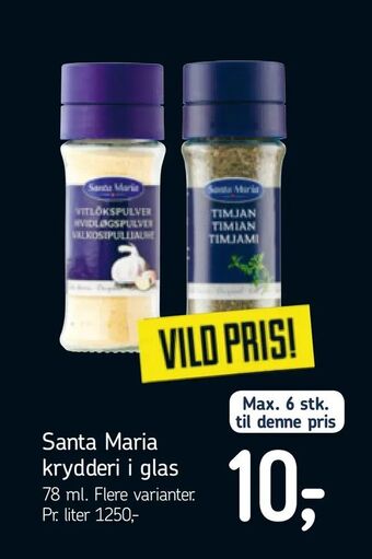 Føtex Santa Maria krydderi i glas tilbud