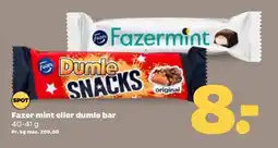 Netto Fazer mint eller dumle bar tilbud