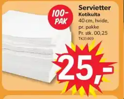 BigDollar Servietter Kotikulta tilbud