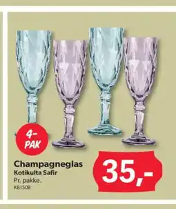 BigDollar Champagneglas Kotikulta Safir tilbud
