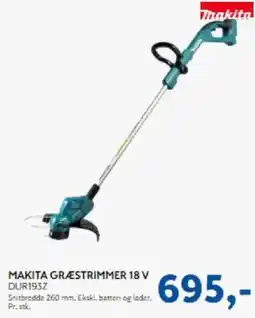 Davidsen Makita græstrimmer 18 v tilbud