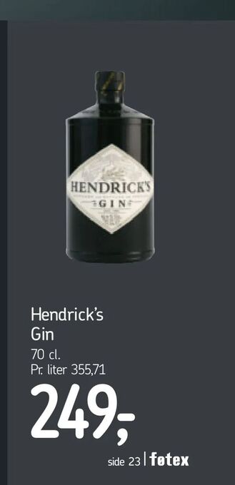 Føtex Hendrick's Gin tilbud