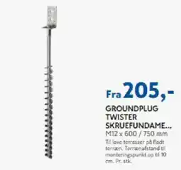 Davidsen Groundplug twister skruefundame tilbud