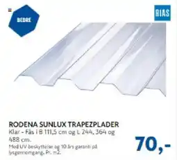 Davidsen Rodena sunlux trapezplader tilbud