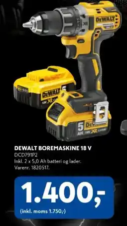 Davidsen DEWALT Boremaskine 18 v tilbud