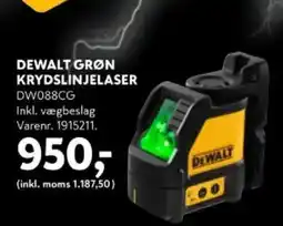 Davidsen DEWALT Grøn krydslinjelaser tilbud