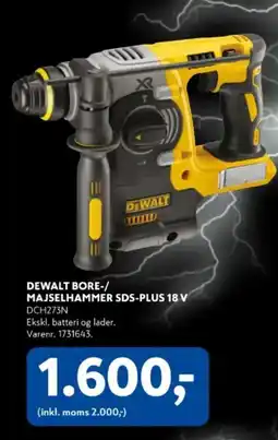 Davidsen DEWALT Bore-/ majselhammer SDS-plus 18 v tilbud