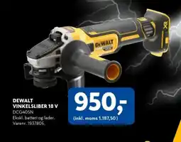 Davidsen DEWALT Vinkelsliber 18 v tilbud
