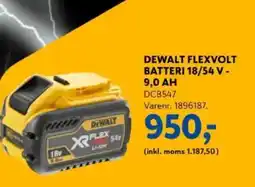 Davidsen DEWALT Flexvolt batteri 18/54 v - 9,0 ah tilbud