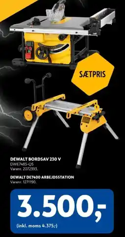 Davidsen DEWALT Bordsav 230 v + DEWALT DE7400 Arbejdsstation tilbud