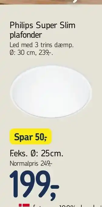 Føtex Philips Super Slim plafonder tilbud