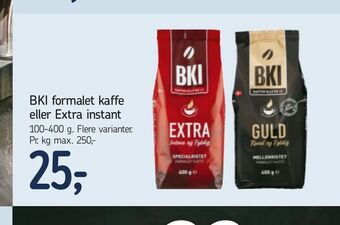 Føtex BKI formalet kaffe eller Extra instant tilbud