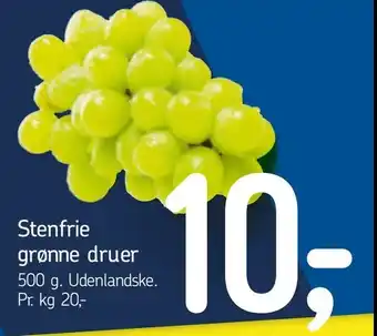 Føtex Stenfrie grønne druer tilbud