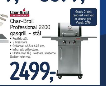 Føtex Char-Broil Professional 2200 gasgrill - stål tilbud