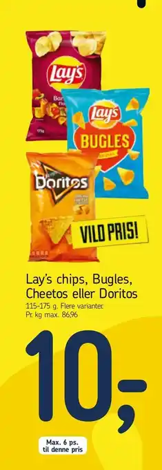Føtex Lay's chips, Bugles, Cheetos eller Doritos tilbud