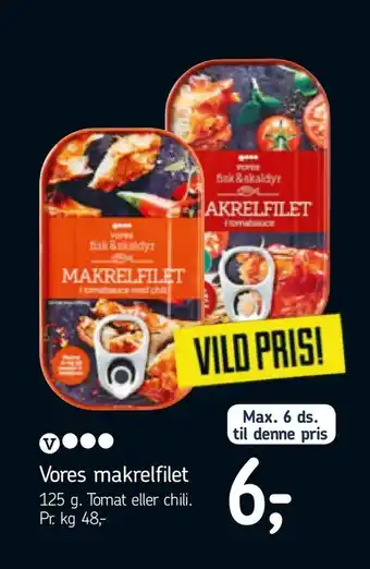 Føtex Vores makrelfilet tilbud