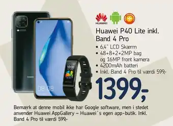 Føtex Huawei P40 Lite inkl. Band 4 Pro tilbud