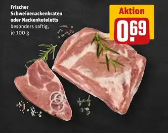 REWE DE Frischer schweinenackenbraten oder nackenkoteletts tilbud