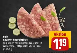 REWE DE Hein gourmet rotweinsülze tilbud