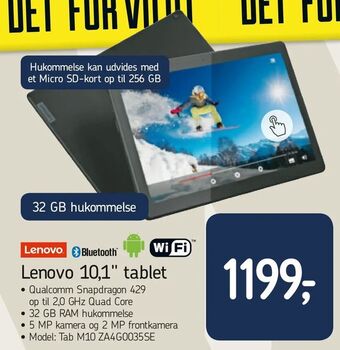 Føtex Lenovo 10,1" tablet tilbud
