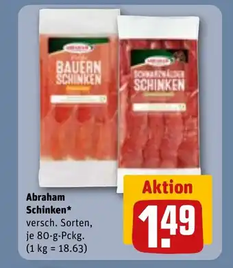 REWE DE ABRAHAM Schinken tilbud