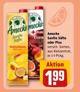 REWE DE AMECKE Sanfte säfte oder plus tilbud