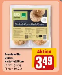 REWE DE Premium bio dinkel- kartoffelblüten tilbud