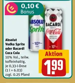 REWE DE Absolut vodka sprite oder bacardi coca cola tilbud