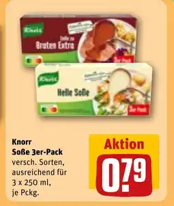 REWE DE KNORR Soße 3er-pack tilbud
