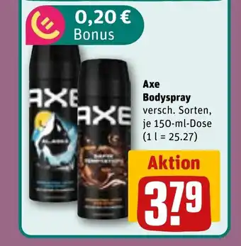 REWE DE AXE Bodyspray tilbud