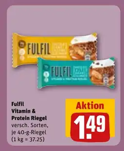 REWE DE FULFIL Vitamin & protein riegel tilbud